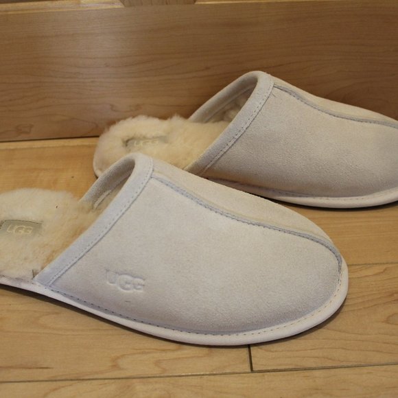 NEW UGG PEARLE SUEDE SHEARLING‎ SLIP ON SLIPPERS CREAM - Picture 4 of 6
